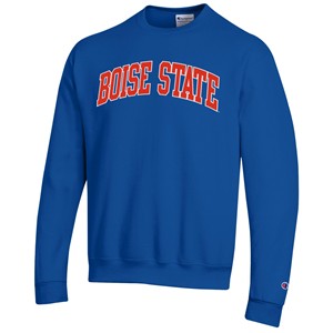 Boise State Crewneck - Wordmark Arch by Champion -  royal