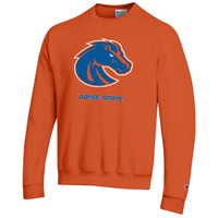 Image of BOISE STATE CREW BRONCO OVER WORDMARK -  orange