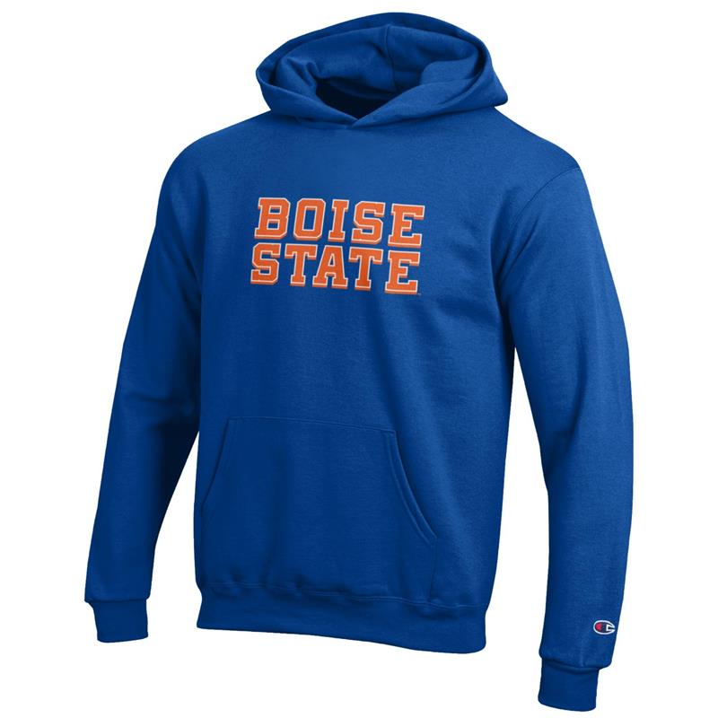 19- Boise State Youth Pullover Hoodie - Block Wordmark by Champion (SKU 13449865524) 19- Boise State Youth Pullover Hoodie - Block Wordmark by Champion - main view
