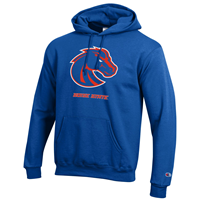 Image of BOISE STATE HOOD BRONCO OVER WORDMARK -  royal