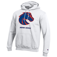 Image of BOISE STATE HOOD BRONCO OVER WORDMARK -  white