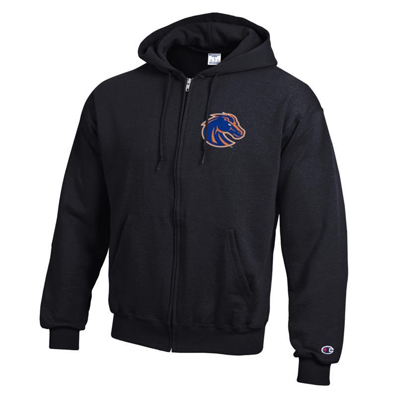 Image of Boise State Full-Zip Hoodie – Left Chest Bronco by Champion (SKU 13440213524) Image of Boise State Full-Zip Hoodie – Left Chest Bronco by Champion (SKU 13440213524)