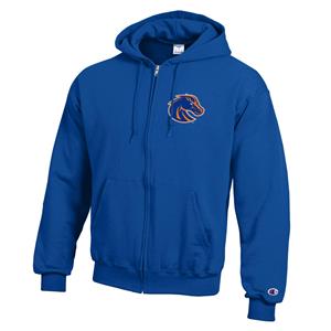 Image of Boise State Full-Zip Hoodie – Left Chest Bronco by Champion - royal (SKU: 13440213524) Image of Boise State Full-Zip Hoodie – Left Chest Bronco by Champion - royal