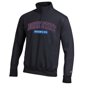Image of BOISE STATE 1/4 ZIP FLEECE ARCH -  black