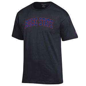 Image of BOISE STATE TEE ARCHED WORDMARK CHAMPION -  black