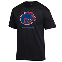 Image of BOISE STATE TEE BRONCO OVER WORDMARK CHAMPION -  black