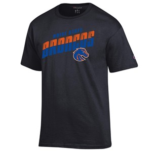 Boise State T-Shirt - Slant Broncos Black by Champion - main view