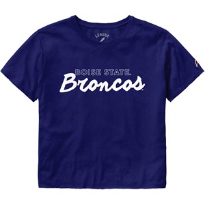 Boise State Women’s T-Shirt - Broncos Script by League - main view
