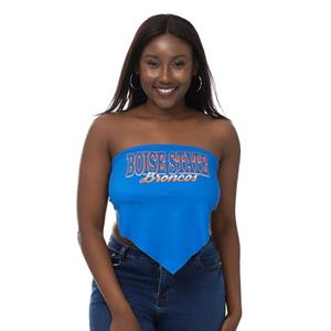 Image of Boise State Tie-Back Bandeau - Script Broncos Front by ZooZatz