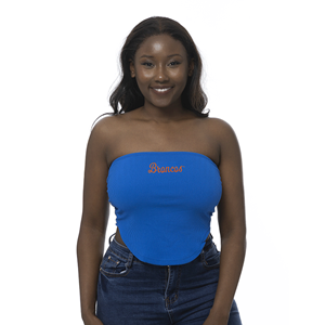 Image of BOISE STATE TUBE TOP RUCHED SCRIPT BRONCOS -  royal