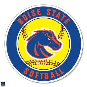 Boise State Decal Softball Vinyl 3"