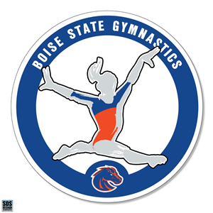 Boise State Decal Gymnastics Circle Vinyl 3"