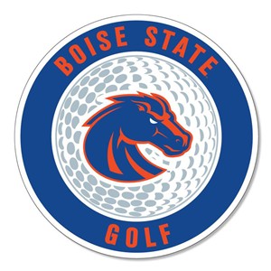 Boise State Golf Ball Decal Vinyl 3" - main view