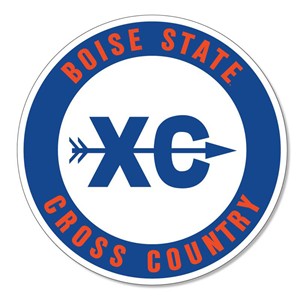 Boise State Decal Cross Country Circle Vinyl 3" - main view