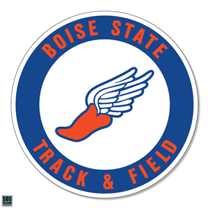 Boise State Decal Track & Field Circle Vinyl 3"