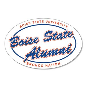 Boise State Decal Euro Alumni Script Vinyl 6" - main view