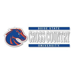 Boise State Cross Country Decal Vinyl 6X2 - main view