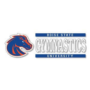Boise State Gymnastics Decal Vinyl 6X2 - main view