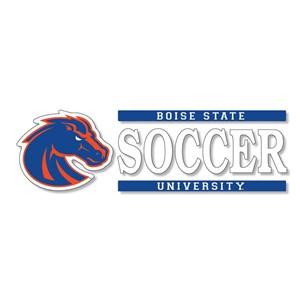 Boise State Soccer Decal Vinyl 6X2 - main view