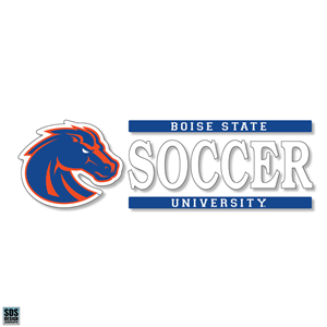 Boise State Soccer Decal Vinyl 6X2