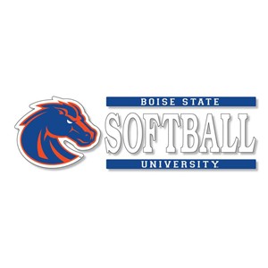 Boise State Softball Decal Vinyl 6X2 - main view
