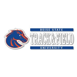 Boise State Track & Field Decal Vinyl 6X2 - main view