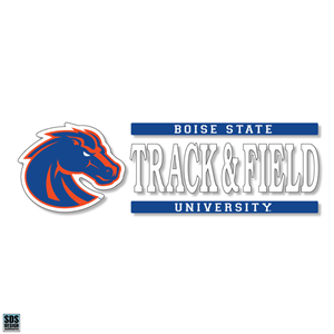Boise State Track & Field Decal Vinyl 6X2