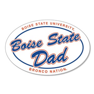 Boise State Decal Dad Script Euro Oval Vinyl 6" - main view