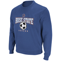 Image of Boise State Soccer Crew Wordmark Over Ball