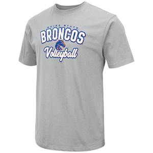 Image of BOISE STATE VOLLEYBALL TEE ARCH OVER SCRIPT -  gray