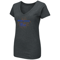Boise State Mom Tee Vneck Script
