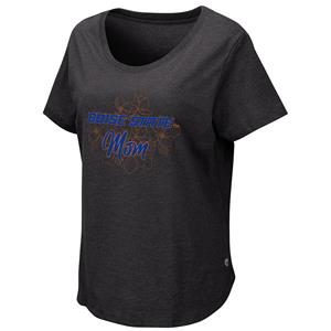 Boise State Mom Tee Script Black