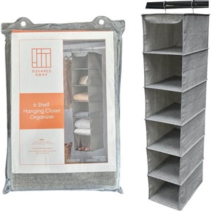 American Dream 6-Shelf Hanging Closet Organizer, Gray - main view