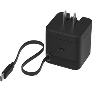 Nimble WALLY Stretch Retractable USB-C Wall Charger, Black -  2