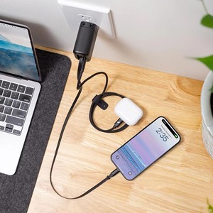 Nimble WALLY Stretch Retractable USB-C Wall Charger, Black -  4