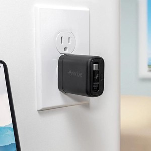 Nimble WALLY Stretch Retractable USB-C Wall Charger, Black -  6