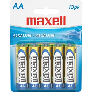 Maxell Alkaline AA Batteries, 10 Pack - main view
