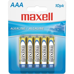 Maxell Alkaline AAA Batteries, 10 Pack - main view