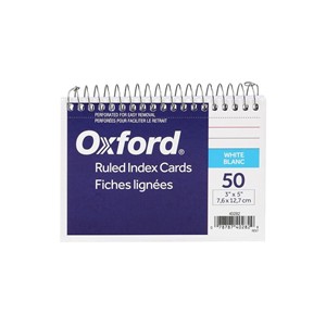 Oxford Ruled Spiral Index Cards 3 in. x 5 in., 50 Count - main view