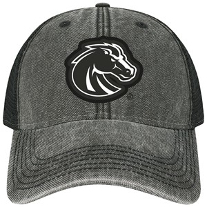 Boise State Cap - Black Bronco Logo Mesh Back Charcoal by Legacy - main view