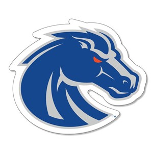Boise State Decal Bronco Head Royal/Gray Dizzler 3" - main view