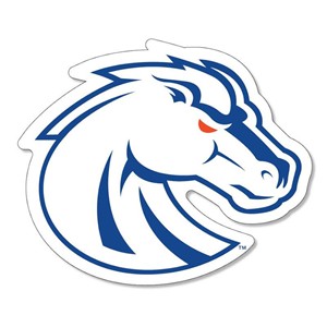 Boise State Decal Bronco Head Blue/White 2" - main view