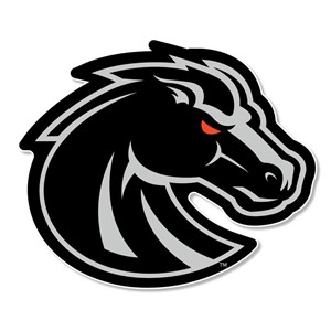 Boise State Decal Bronco Head Black 3" - main view