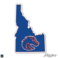 Boise State Decal State Logo W/Bronco Head 3"