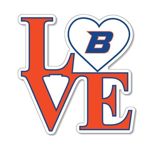 Boise State Decal Boise State Love Logo Dizzler 2" - main view