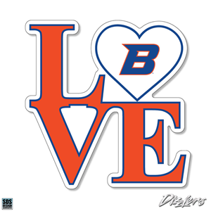 Boise State Decal Boise State Love Logo Dizzler 3"