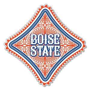 Boise State Decal Boho Diamond Dizzler Style 2 3" - main view