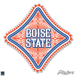 Boise State Decal Boho Diamond Dizzler Style 2 3"