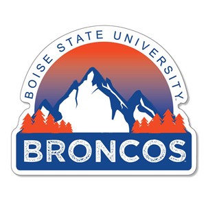 Boise State Decal Univ Broncos Mountains Dizzler 3" - main view
