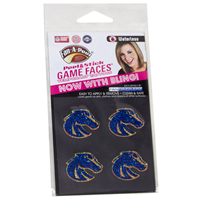 Boise State Face Tattoo Glitter Bronco Fandazzler 4Pack